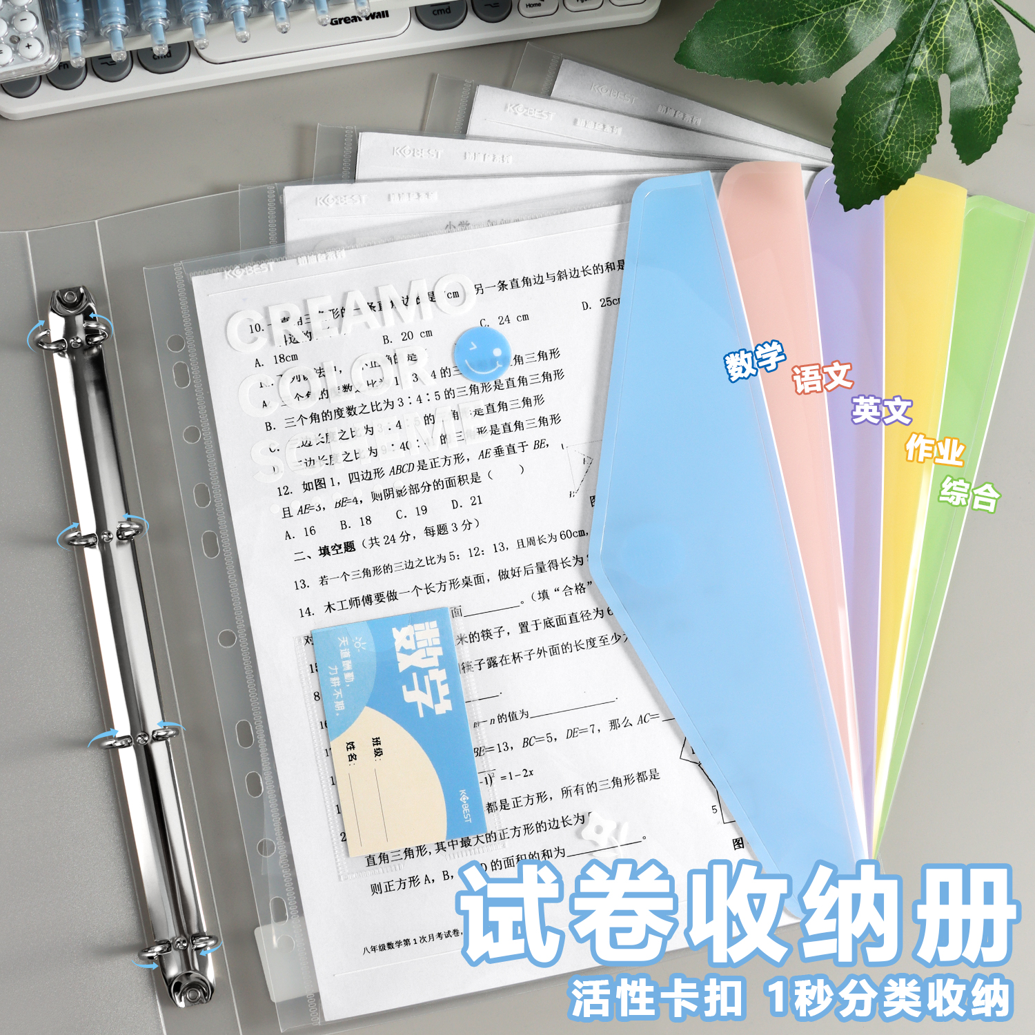 活页分类插页文件夹透明资料册