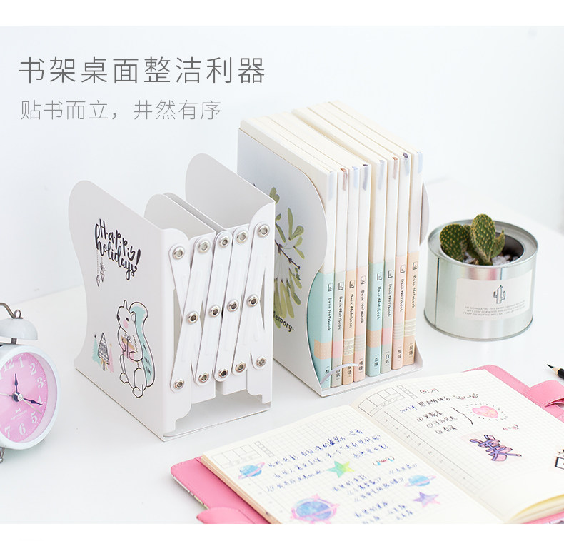 加厚款书立书夹书靠简约书挡立书架放书的架子隔伸缩书架创意高中生简易桌上学生用夹书器挡书收纳书挡板支架_虎窝淘