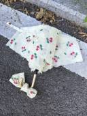 便携式 小金钩樱桃爱心喇叭花田园 轻量学生伞 日系超轻152克 新款