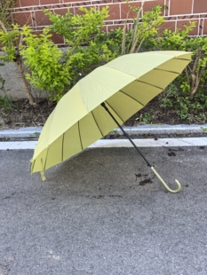 出日式 皮柄女生防风雨伞 小清新简约素色成人女士16骨加固抗风