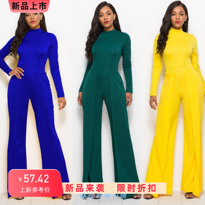 Long Rompers Women Jumpsuit  ladies casual pants 女人连体裤