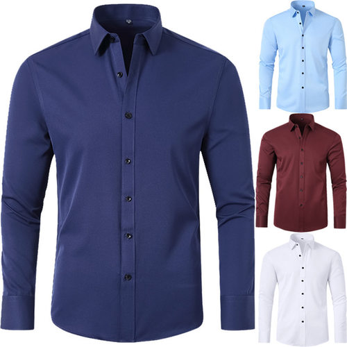 Casual Men's long sleeve shirt office business big size衬衫