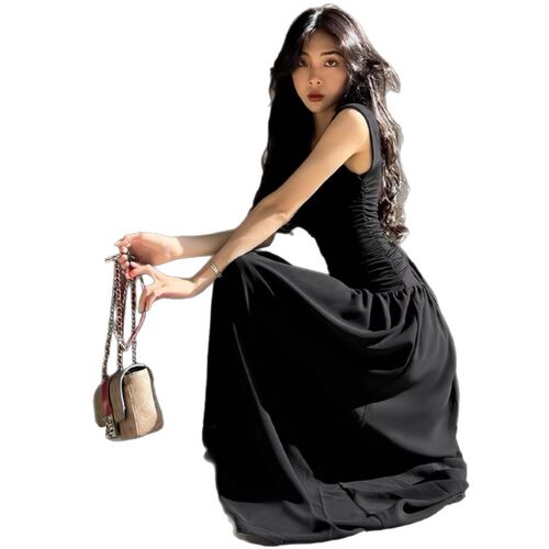 Elegant Slip Dresses Women Ruched Bodycon Maxi Dress Summer