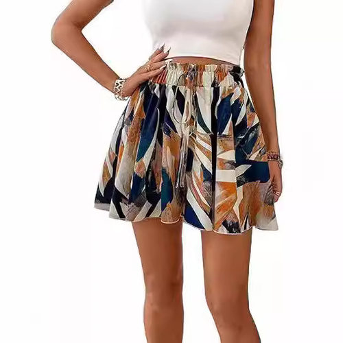 Flowy Shorts for Women Casual Cute Floral Skorts女宽松短裤