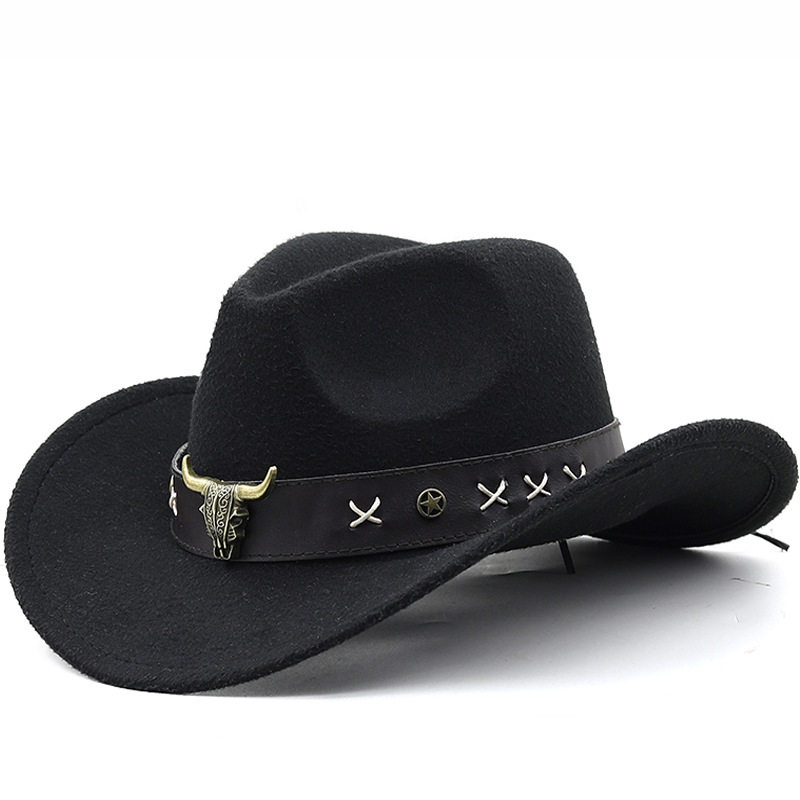 三个码西部牛仔帽男士女士爵士礼帽欧美徒步户外骑士帽Cowboy Hat
