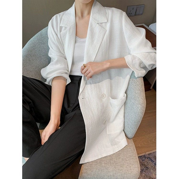 西装外套女宽松休闲西服防晒衬衣