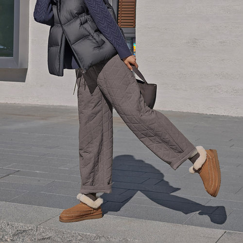 加厚保暖九分休闲裤直筒裤