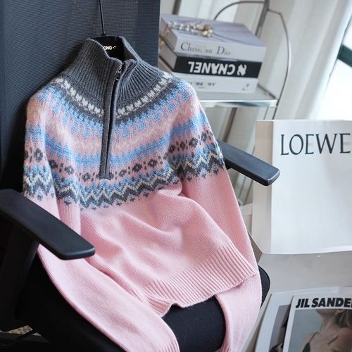 通勤设计感宽松毛衣上衣