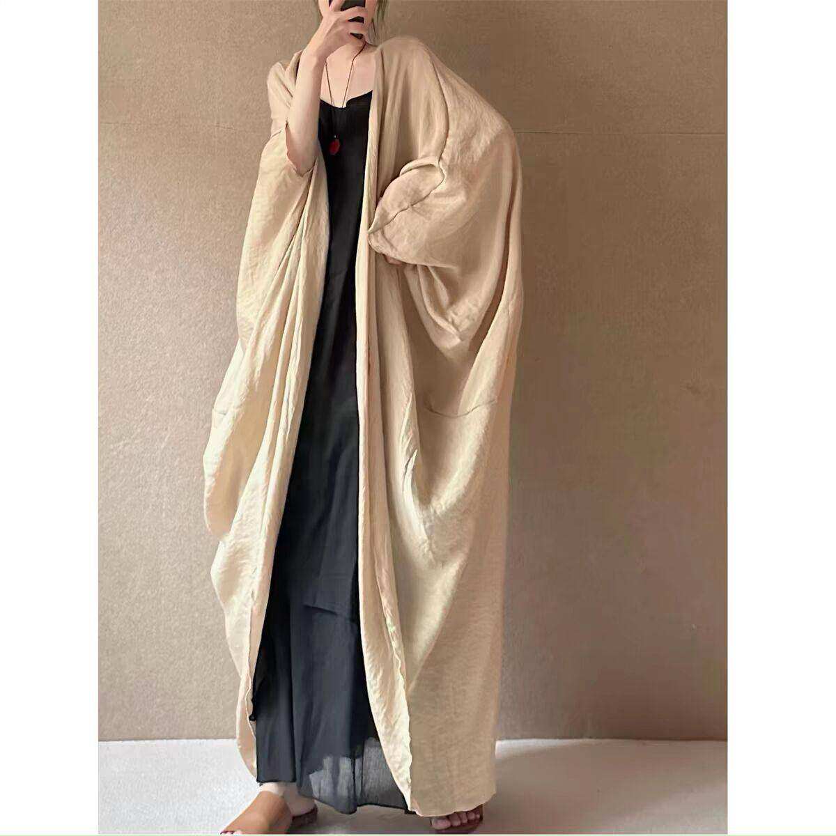 胖mm大码女2026春秋新款宽松文艺中长款防晒风衣长袖外套大衣上衣