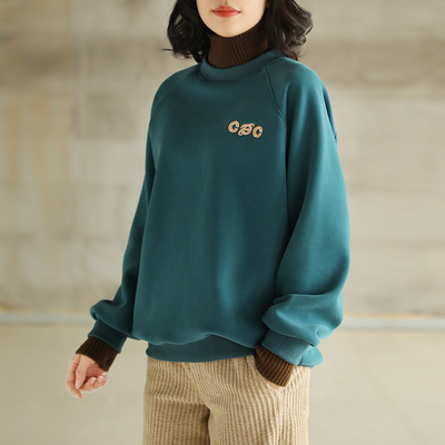 卫衣女加厚长袖上衣针织衫毛衣