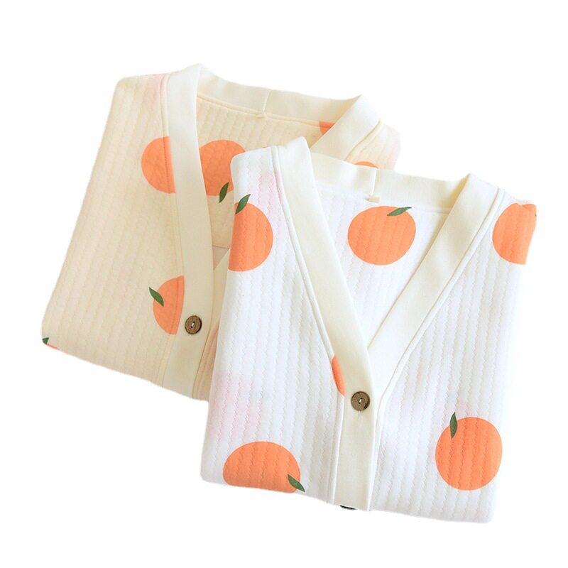 AUTUMN AND WINTER NEW AIR COTTON CONFINEMENT CLOTHES PREGNANT WOMENS PAJAMAS PRENATAL AND POSTPARTUM COMFORT AND WARMTH AUTUMN AND WINTER SUITABLE FOR BREASTFEEDING