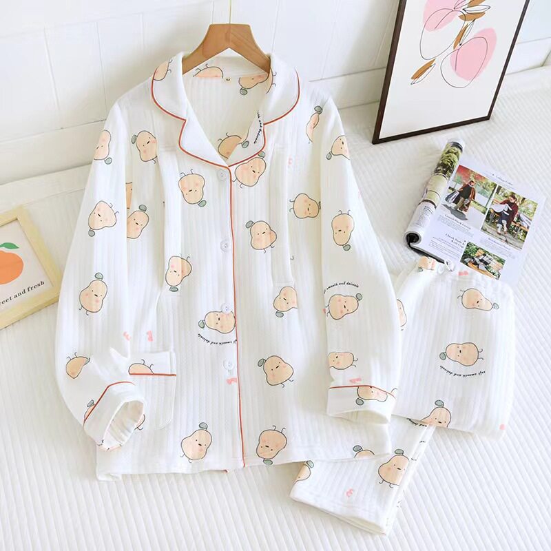 AUTUMN AND WINTER NEW AIR COTTON CONFINEMENT CLOTHES PREGNANT WOMENS PAJAMAS PRENATAL AND POSTPARTUM COMFORT AND WARMTH AUTUMN AND WINTER SUITABLE FOR BREASTFEEDING