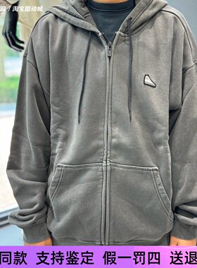 匡威春秋款男女深灰色拉链开衫连帽百搭休闲外套卫衣10026669-A01