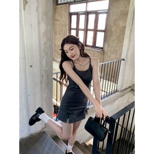 你好卡农 蝴蝶结半身裙吊带背心套装女修身上衣a字半身裙两件套夏