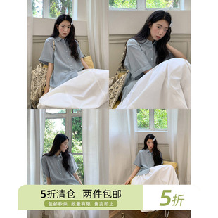 你好卡农 气质百搭短袖衬衫女夏2025新款休闲风上衣简约通勤衬衣