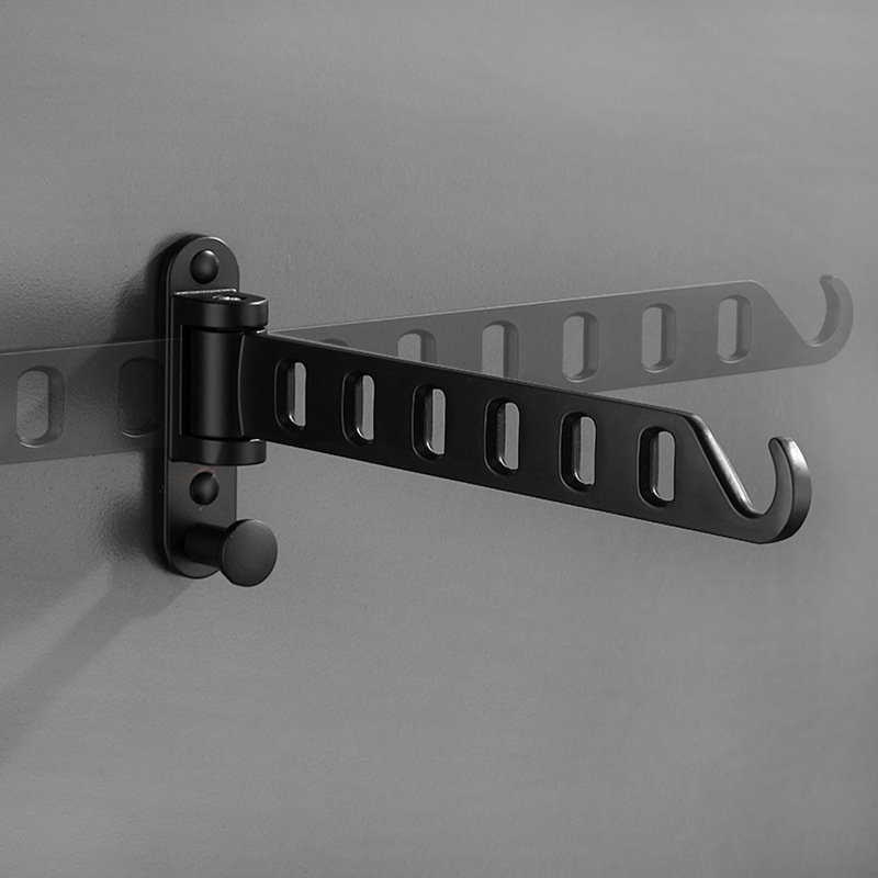 隐形晾衣架壁挂式折叠卫生间置物架免打孔窗户伸缩神器无阳台酒店