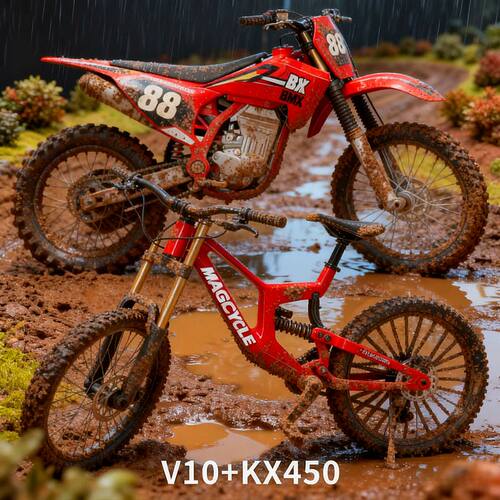 V10合金双减震软尾山地车模