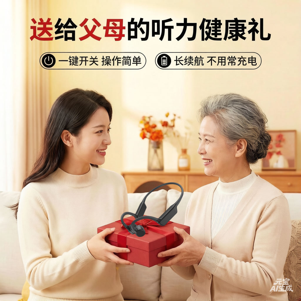 骨传导辅听耳器一体机辅听耳机设备老人专用正品骨传感不入耳拾音