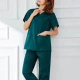 Хлопковый лонгслив, хлопковая униформа врача для работы, для салонов красоты, короткий рукав