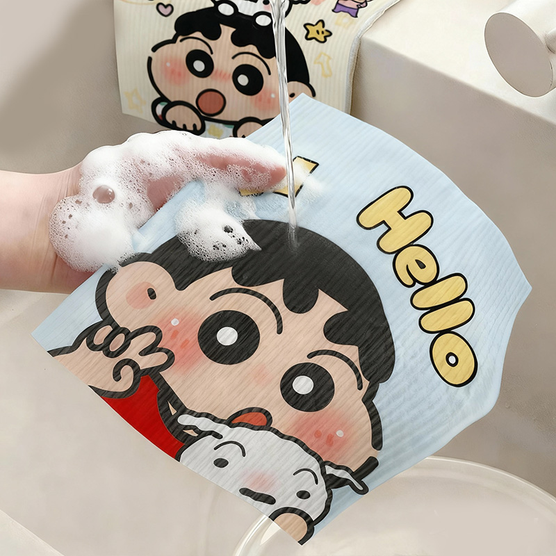 可爱木浆棉抹布厨房专用洗碗布吸水吸油不挂油擦桌子不掉毛百洁布