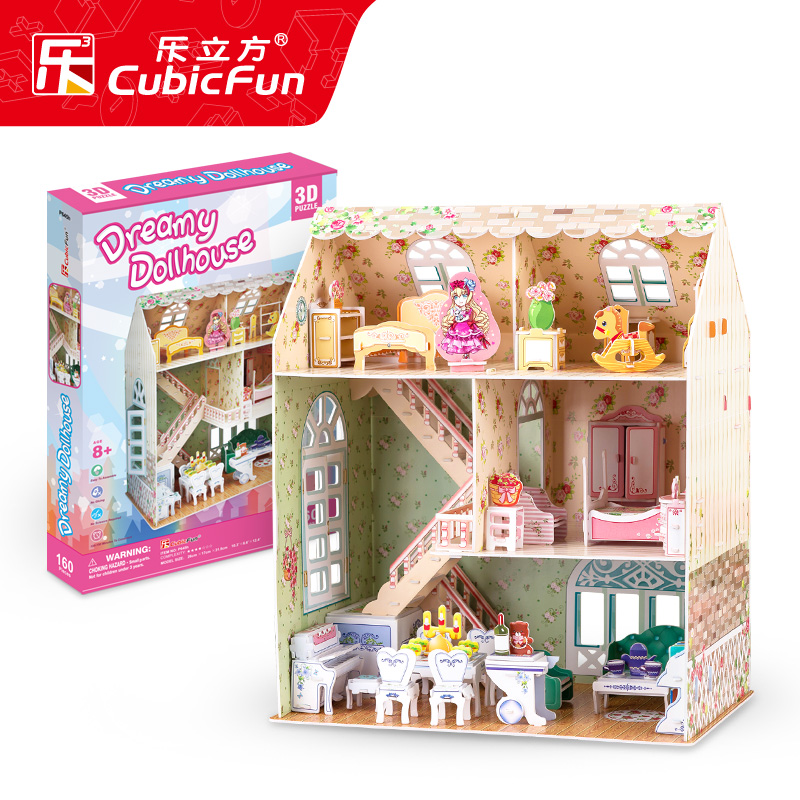 cubicfun女孩场景屋立体拼图模型