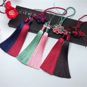 新款 精美中国结流苏穗子双色车挂挂件吉祥结饰品冰丝垂直吊穗配件