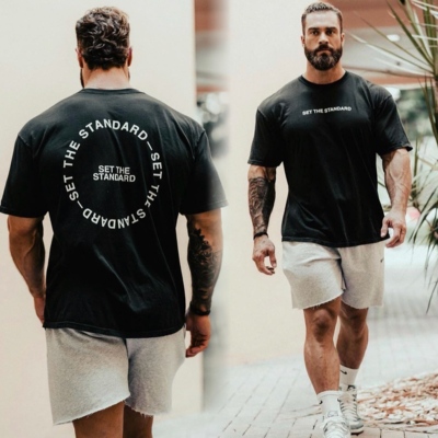 克里斯重磅纯棉宽松短袖T恤