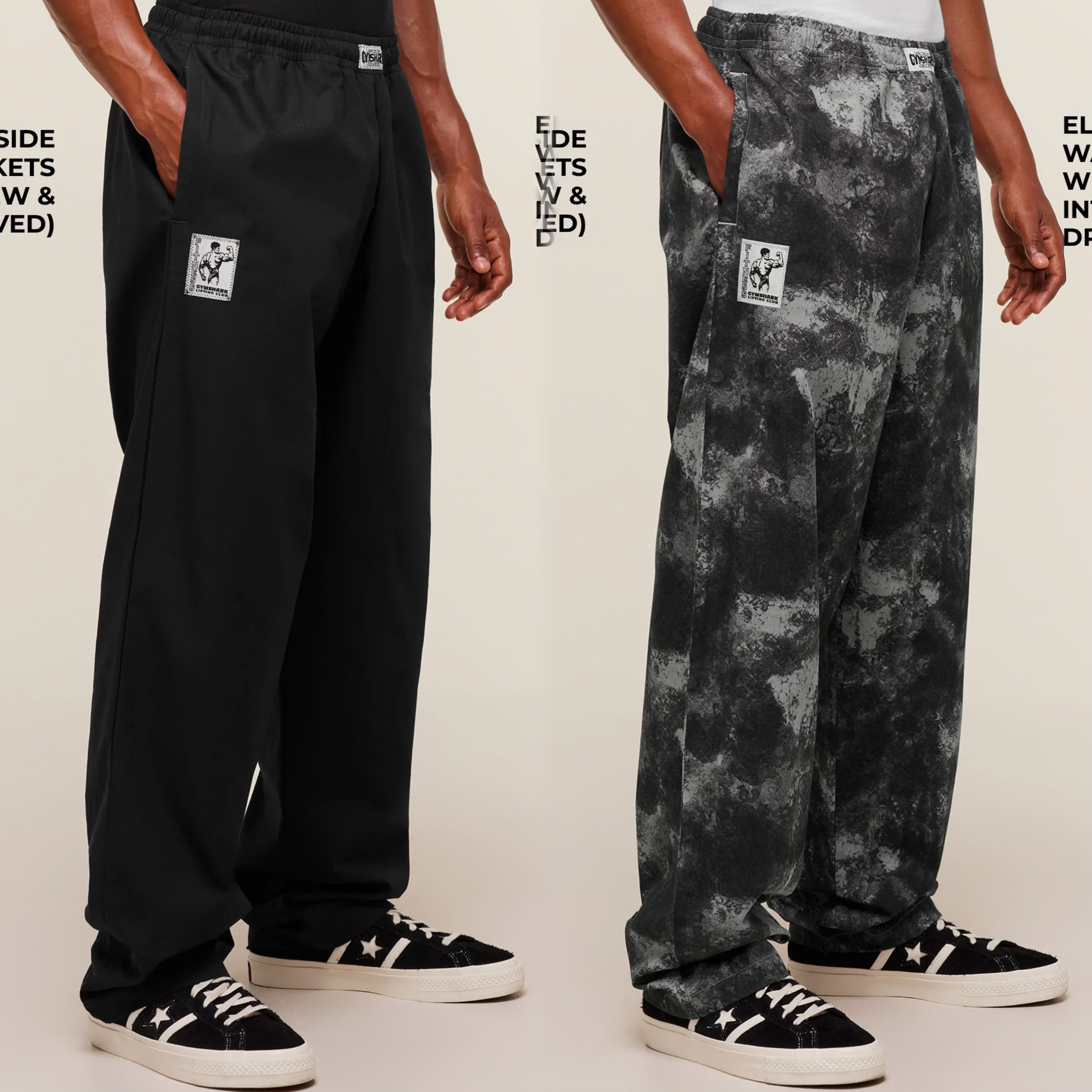 GYMSHARK鲨鱼健身训练宽松直筒裤