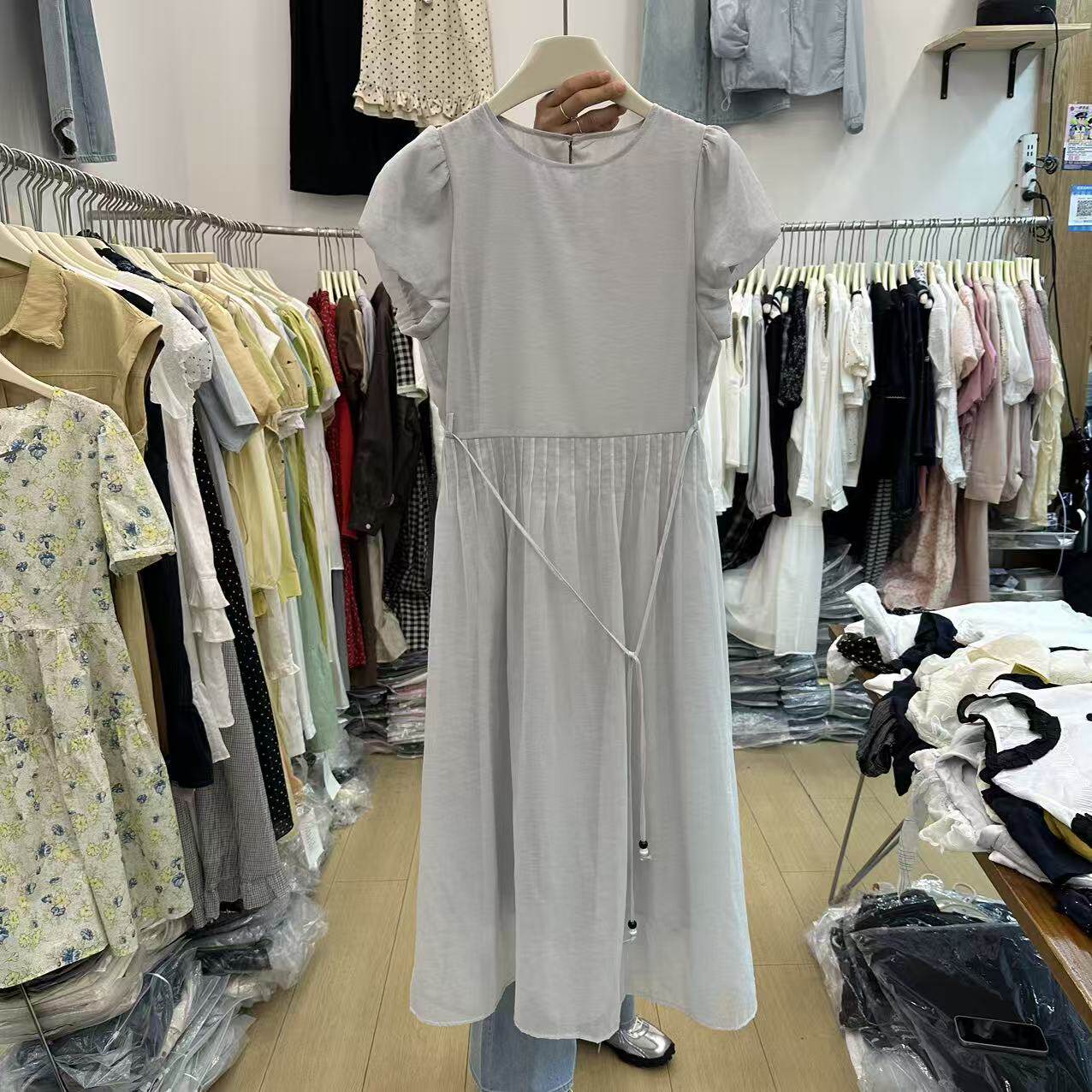 韩系夏季短袖宽松显瘦连衣裙