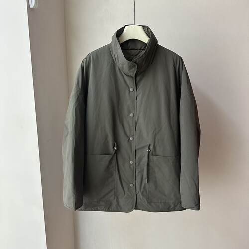 双面穿90白鹅绒女工装羽绒服