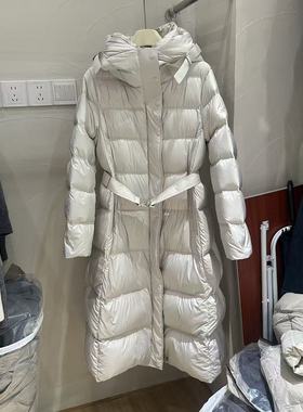 ZY065高端欧货90白鸭绒羽绒服女高级感气质收腰中长款加厚保暖