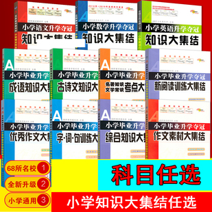 小学语文数学英语作文升学夺冠知识大集结全新升级版小升初新阅读综合名著文学常识字词成语古诗文知识大集结总复习三四五六年级