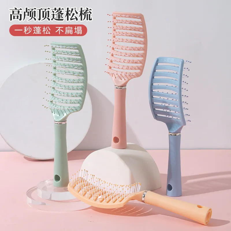 6623梳子女士长发卷发气垫头皮经络按摩梳气囊排骨滚梳家用