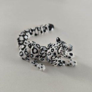 3d打印花豹亚马逊爆款雪豹模型仿真野生动物摆件豹子手办模型动物