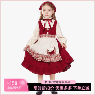 儿童卖火柴的小女孩服装 舞台剧演出 田园农场女仆平民穷人衣服