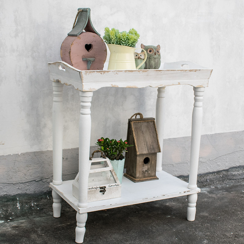 美式复古做旧实木托盘双层多肉花架田园置物架花园阳台收纳架花托|ruв категории жилой мебели, рама тип, цветок/несколько - от Buy2taobao.com для оказания профессиональной услуги покупки агента Taobao