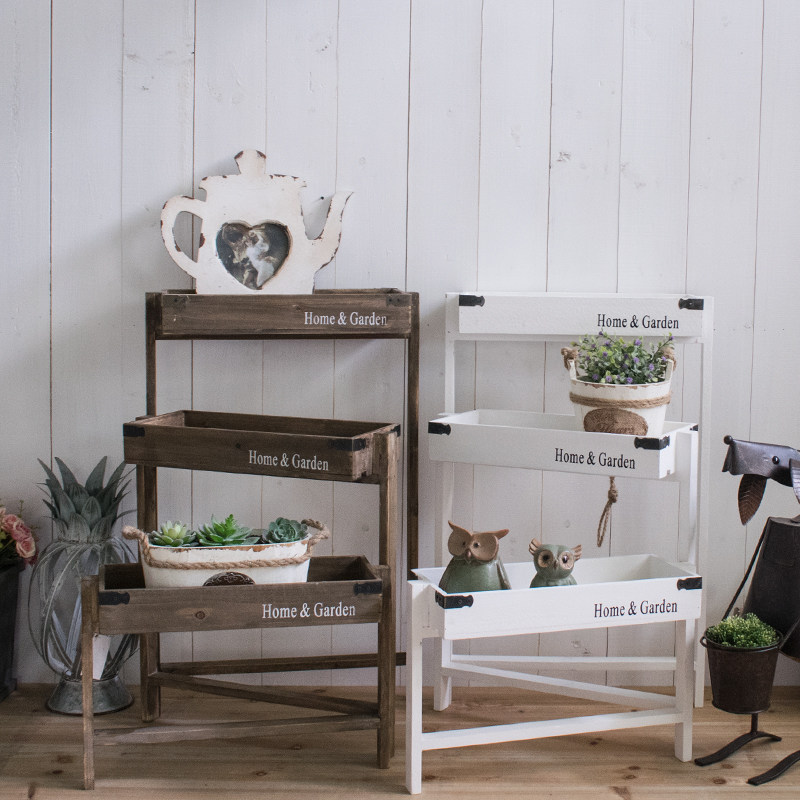 Retro Do the old Showy a living room indoor multi-storey solid wood balcony Floor type Ladder Succulent plants woodiness Flower trellisin the Residential furniture , Shelf , Flower/Spend a few  category - from Buy2taobao.com to provide professional Taobao agent buy service