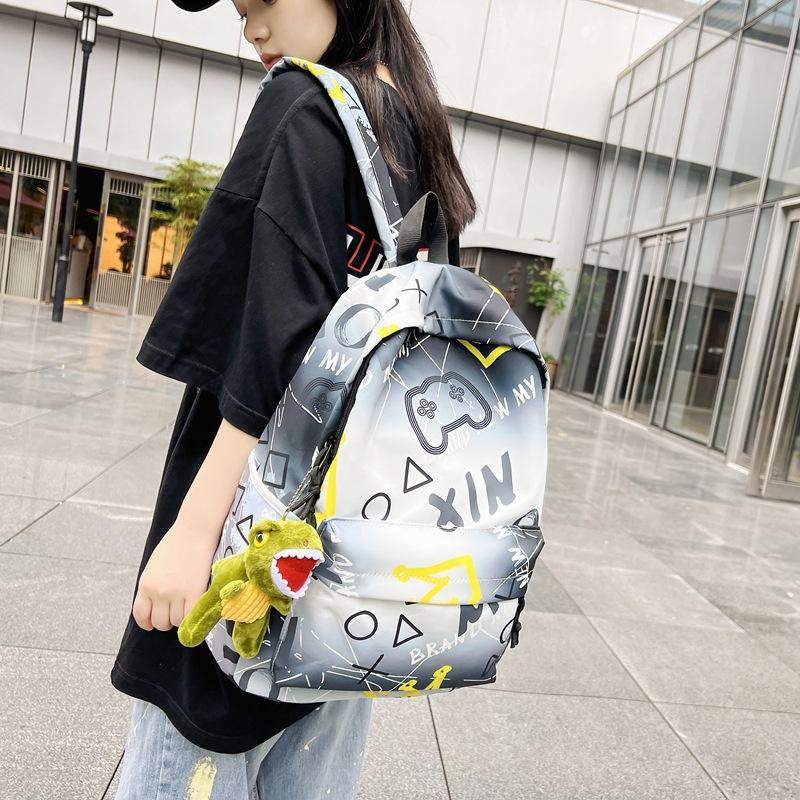 新款书包男ins学生休闲高中大容量背包潮流双肩包女旅行包包