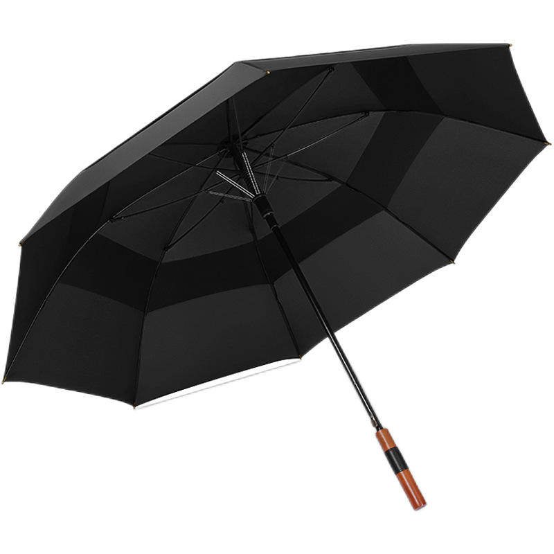 NIELLO奈洛长柄加大双层自动伞直弯柄纯色简约皮圈手柄晴雨两用伞