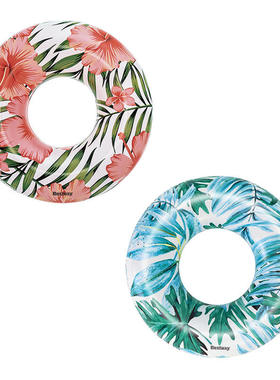 Bestway36237 热带棕榈树游泳圈  成人充气浮圈  水上充气玩具