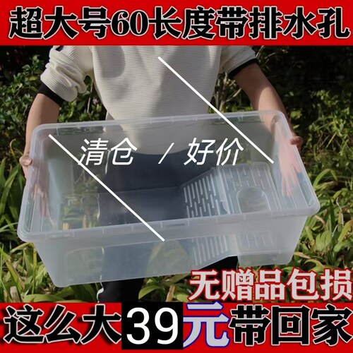 带排水口盆特大号塑料家用乌龟缸