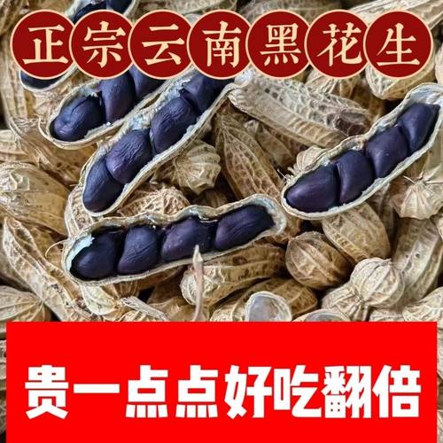 2025年新货富硒黑花生黑皮花生