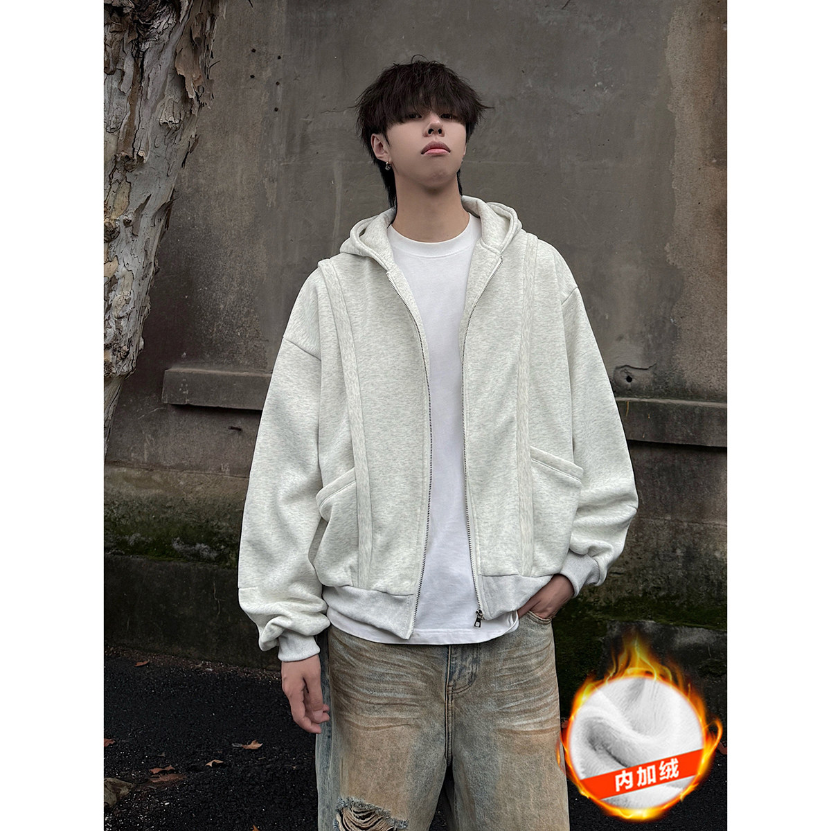 916-W85-特P65无差价55%棉重磅连帽加绒卫衣港风,男装卫衣,星座916
