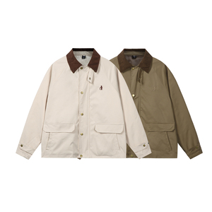 916-968-特P85无差价 秋装 美式潮设计感工装夹克 白底M-3XL，男装夹克，星座916