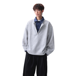 916-W97-特P55无差价 现货重磅 2026春装新拼接假两件卫衣 无影墙，男装卫衣，星座916