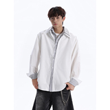 916-C71-特P52无差价2026春装假两件休闲长袖衬衫无影墙S-2XL，男装衬衫，星座916