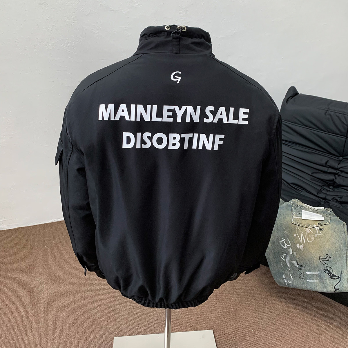 916-972-特P115无差价纯棉衣印花冬装美式工装立领棉服假模,男装棉衣,星座916