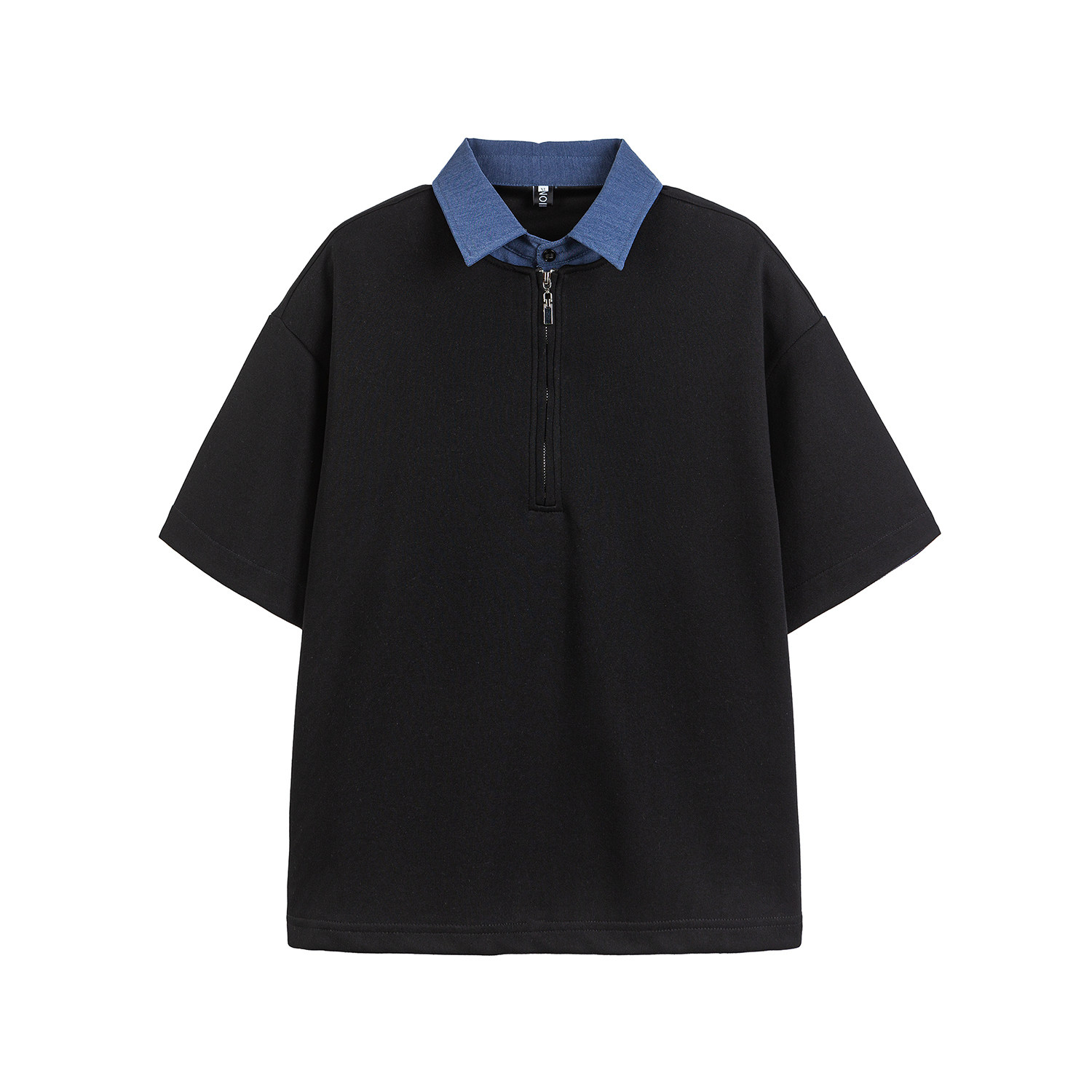 916-T166-特P40现货高定制面料夏装假两件polo衫短袖T恤白底，男装T恤，星座916