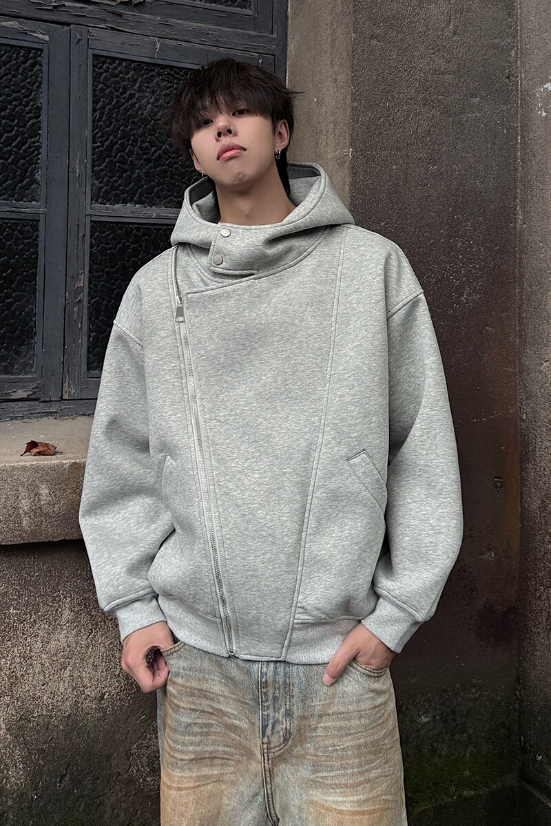 916-W88-特75无差价高克重重磅2025春装新款连帽开衫卫衣暗黑,男装卫衣,星座916