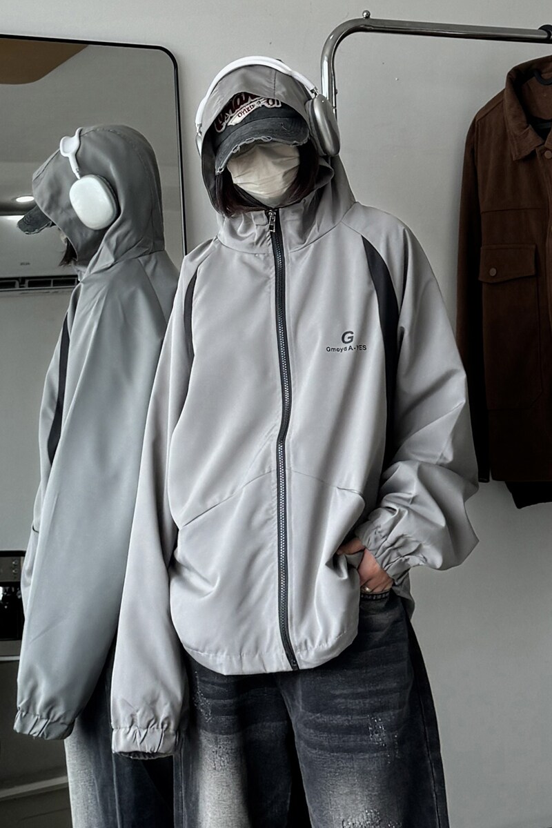 916-959-特P50无差价春装冲锋衣美式大码连帽夹克暗黑M-5XL,男装夹克,星座916